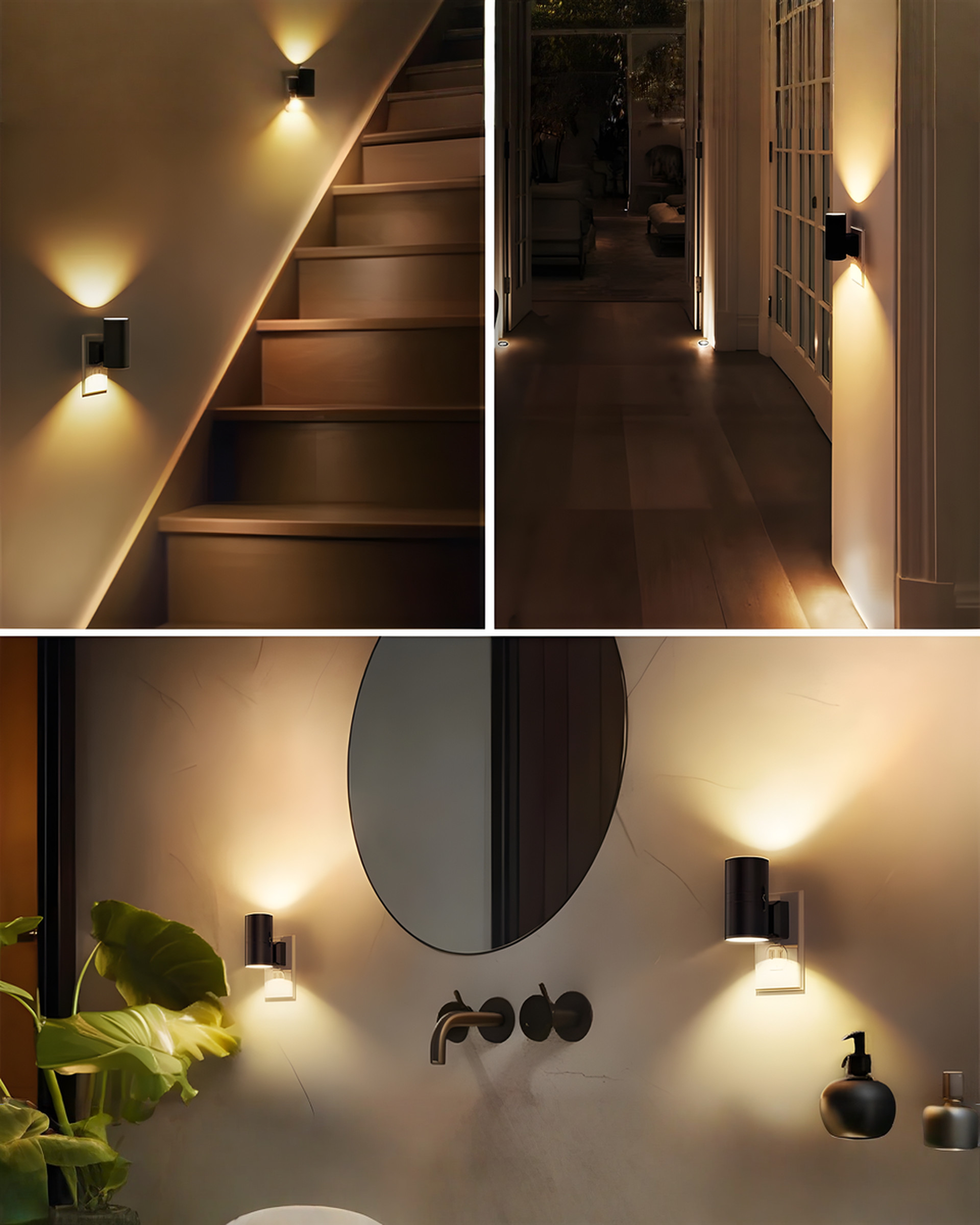 Dimbaar Nachtlampje voor Stopcontact - Multikleur LED Nachtlicht Modern, Set van 2 | - Maison Roze