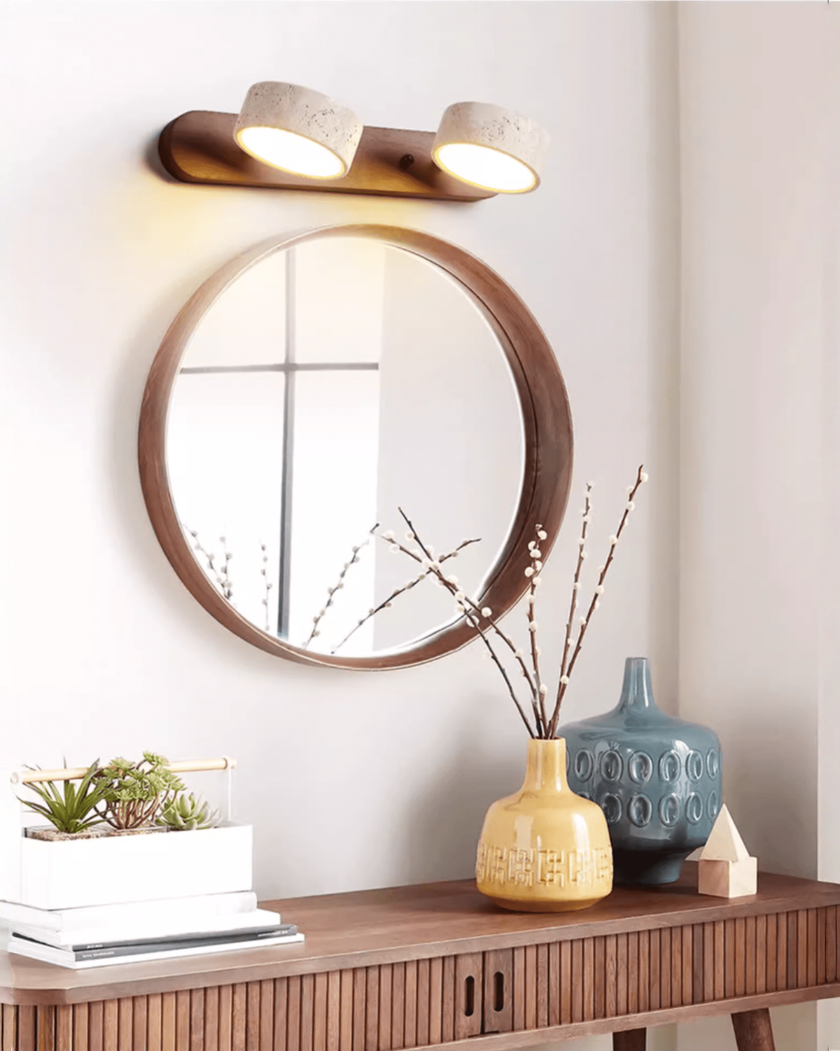 Travertin wandlamp met draaibare koppen - 2, 3 of 4 lampen | - Maison Roze