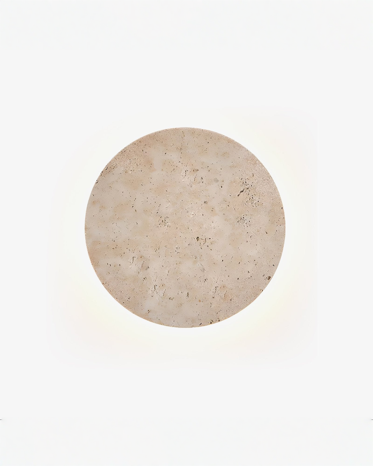 Circle - Ronde travertin wandlamp met indirect licht | Warm wit - Maison Roze