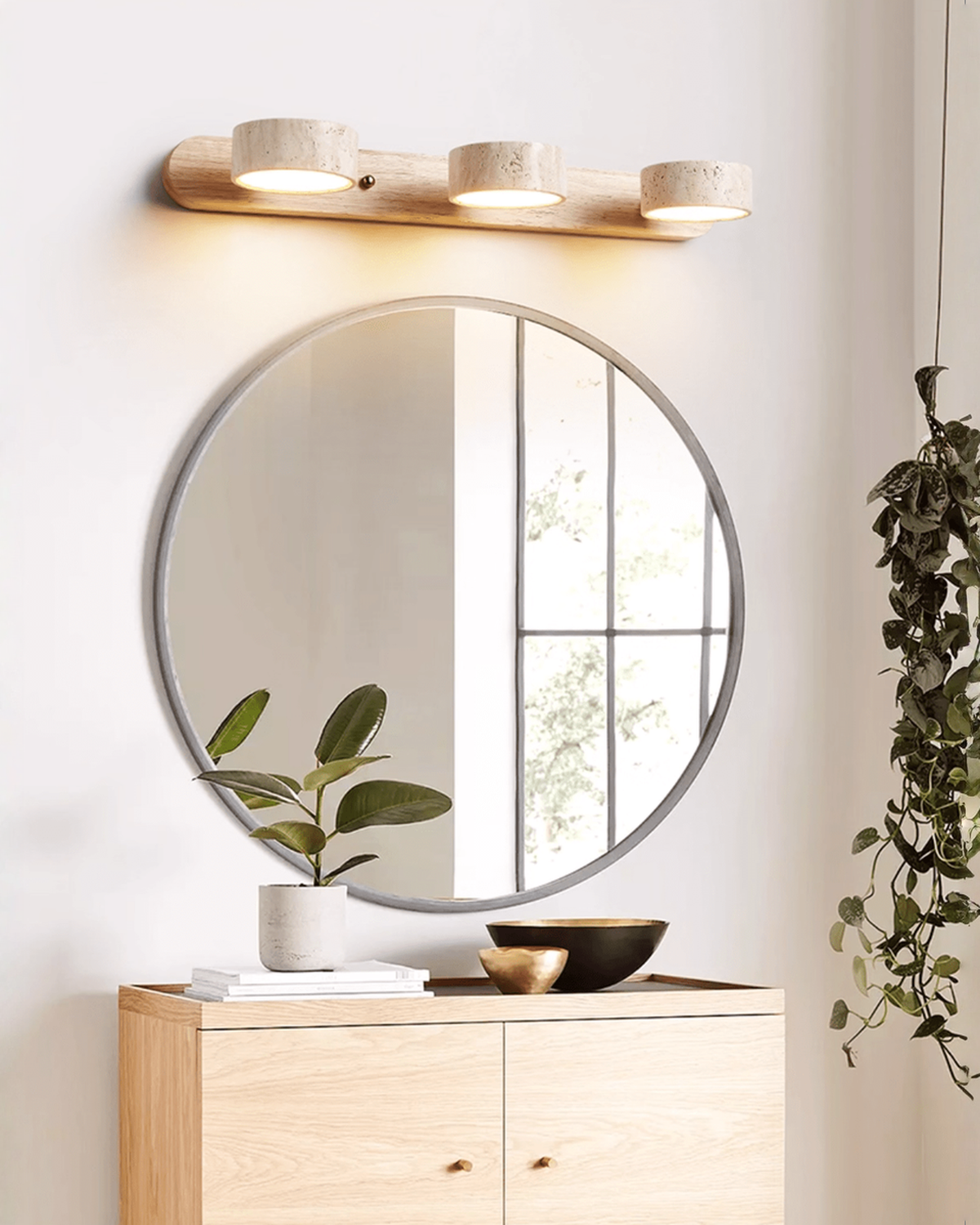 Travertin wandlamp met draaibare koppen - 2, 3 of 4 lampen | - Maison Roze