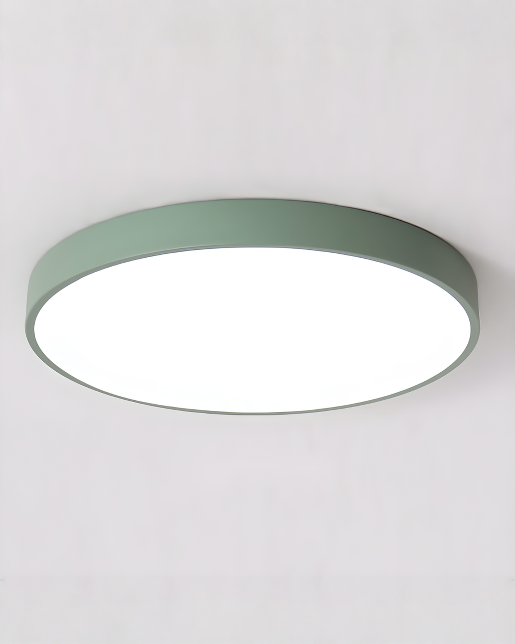 Ronde LED Plafondlamp Minimalistisch – Metaal & Acryl | Groen - Maison Roze