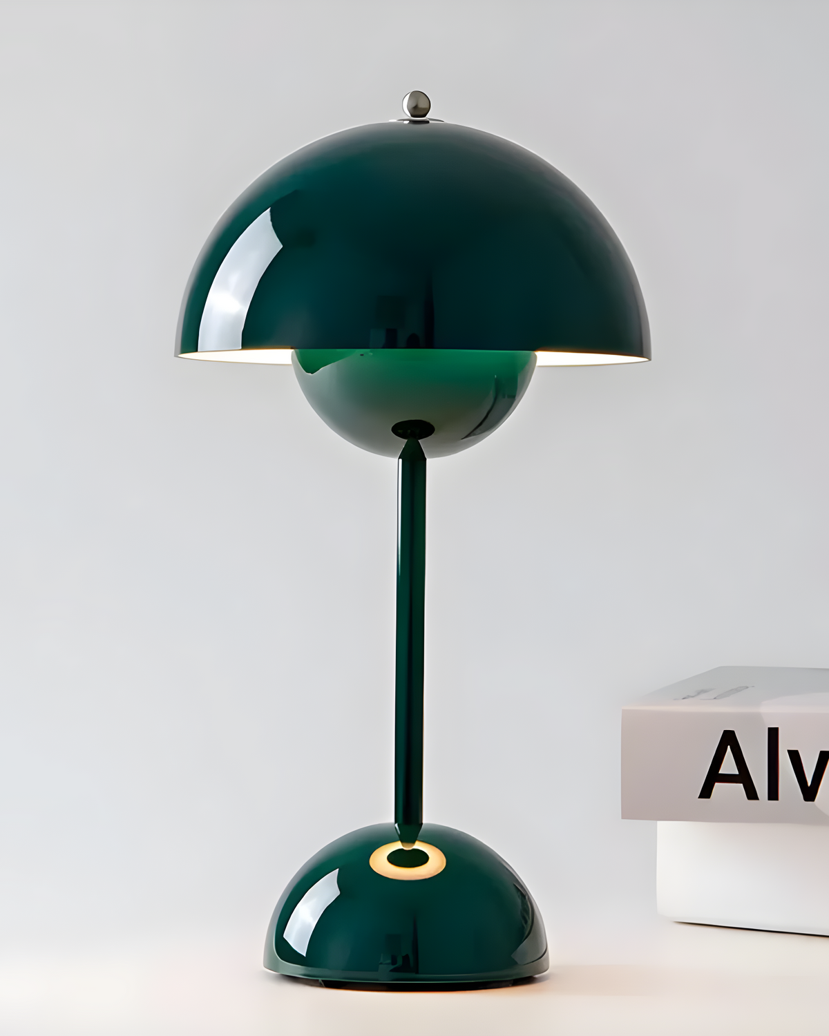 Oplaadbare Tafellamp Scandinavisch - Draadloos Touch Dimbaar, Metaal, 28 cm | Groen - Maison Roze