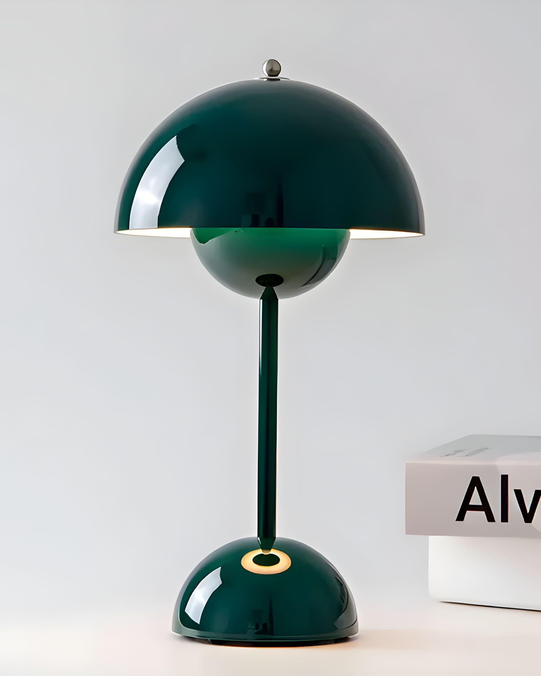 Oplaadbare Tafellamp Scandinavisch - Draadloos Touch Dimbaar, Metaal, 28 cm | Groen - Maison Roze