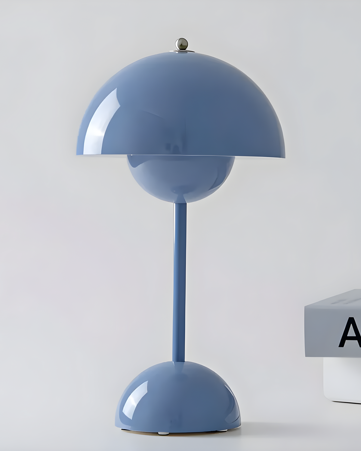 Oplaadbare Tafellamp Scandinavisch - Draadloos Touch Dimbaar, Metaal, 28 cm | Blauw - Maison Roze