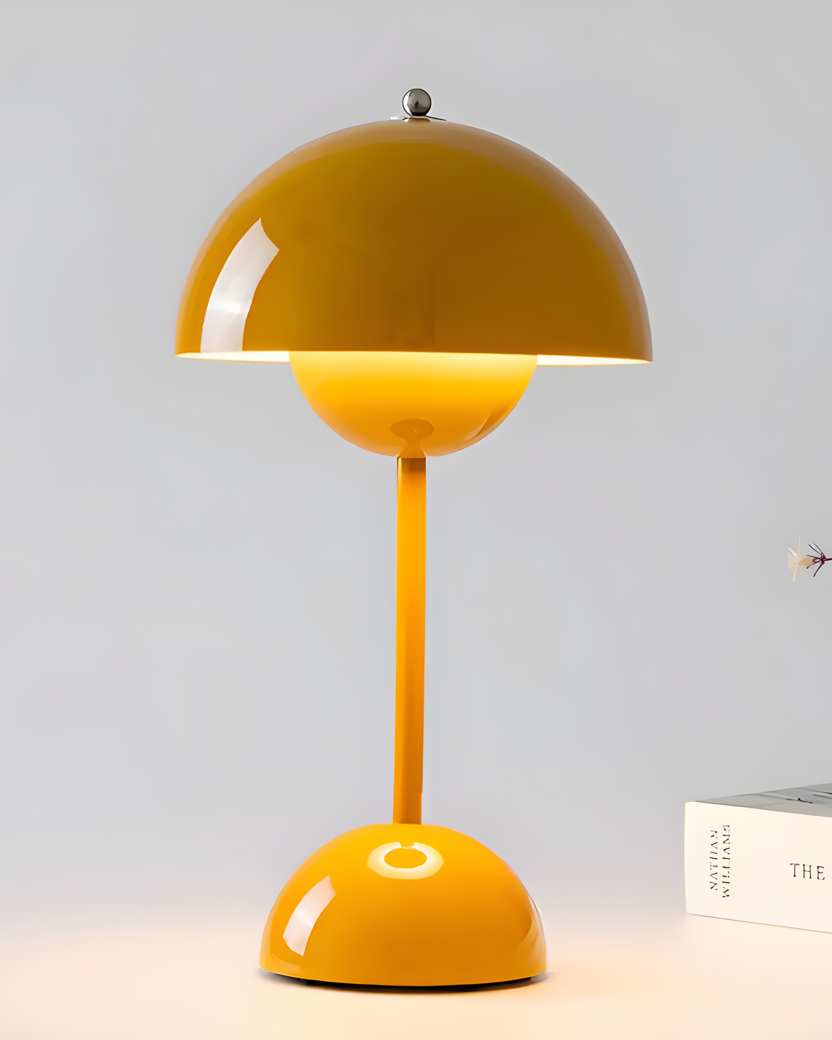 Oplaadbare Tafellamp Scandinavisch - Draadloos Touch Dimbaar, Metaal, 28 cm | Geel - Maison Roze